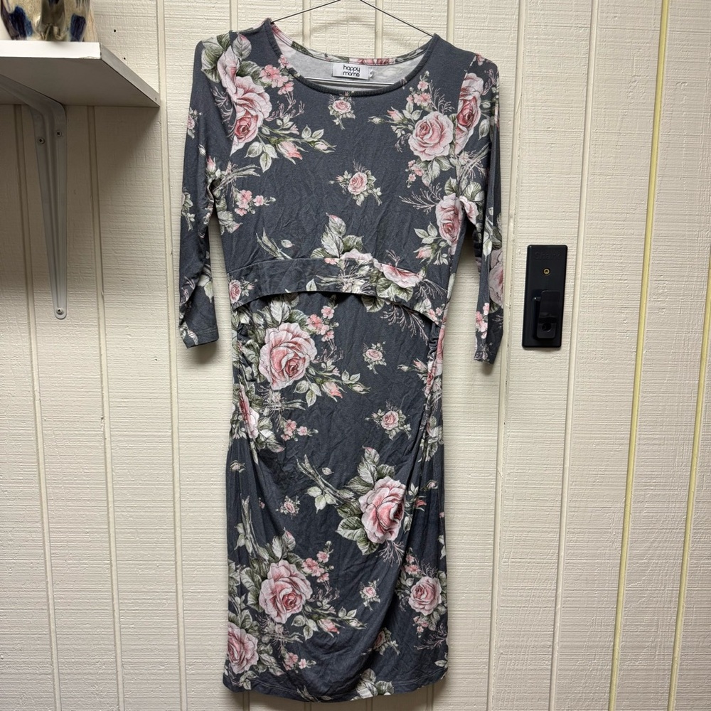Floral Nursing Dress Maternity Nursing Mama - Picture 8 of 8